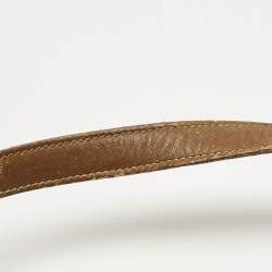 Pre Owned حقيبة كتف برادا نايلون بسحاب بيج/بني