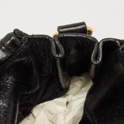 مملوكة مسبقًا Prada Double Zip Black Vitello Shine Leather Satchel