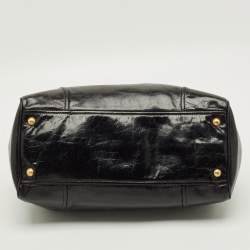 مملوكة مسبقًا Prada Double Zip Black Vitello Shine Leather Satchel