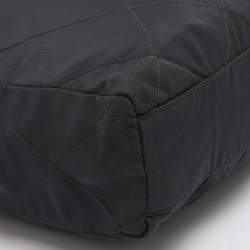 مملوكة مسبقًا Prada Dark Grey Quilted Nylon Shoulder Bag