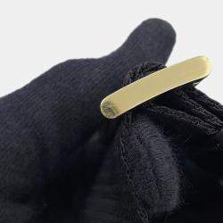 Pre Owned حقيبة كتف برادا تطريز رمز قماش جلد بيج/أسود