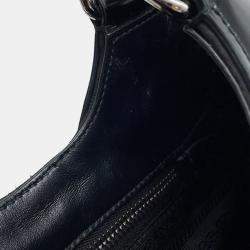 مملوكة مسبقًا Prada Moon Re-Nylon Black Leather Shoulder Bag