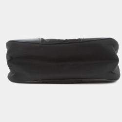 مملوكة مسبقًا Prada Moon Re-Nylon Black Leather Shoulder Bag