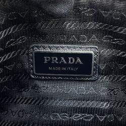 Pre Owned Prada Re-Nylon Shoulder Bag Black Nylon Leather