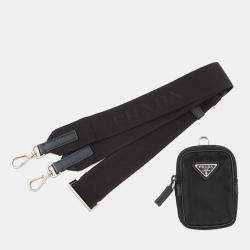 Pre Owned Prada Re-Nylon Shoulder Bag Black Nylon Leather