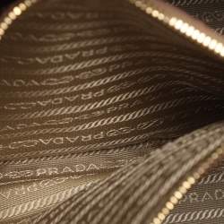 Pre Owned Prada Open Promenade Brown Saffiano Lux Leather Satchel