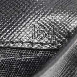 Pre Owned Prada Black Saffiano Lux Leather Bifold Wallet
