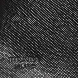 Pre Owned Prada Black Saffiano Lux Leather Bifold Wallet