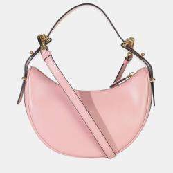 مملوكة مسبقًا Prada Pink Smooth Calfskin Arque Half Moon Hobo