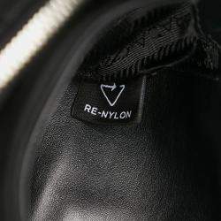 Pre Owned حقيبة كروس بودي برادا بجيب نايلون أسود وسباتزولاتو