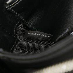 Pre Owned حقيبة كروس بودي برادا بجيب نايلون أسود وسباتزولاتو