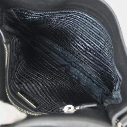 Pre Owned Prada Black Leather Shoulder Bag