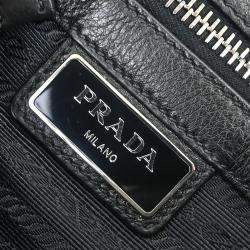 Pre Owned Prada Black Leather Shoulder Bag