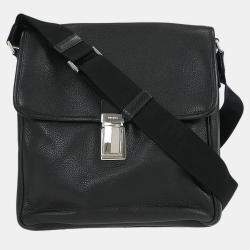 Pre Owned Prada Black Leather Shoulder Bag