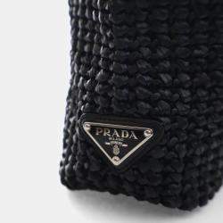 Pre Owned حقيبة يد برادا كروشيه رافيا صغيرة