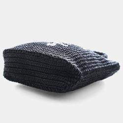 Pre Owned حقيبة يد برادا كروشيه رافيا صغيرة