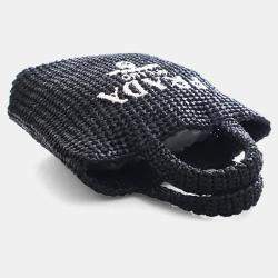 Pre Owned حقيبة يد برادا كروشيه رافيا صغيرة