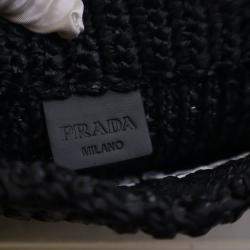 Pre Owned حقيبة يد برادا كروشيه رافيا صغيرة