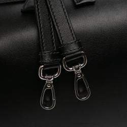 Pre Owned حقيبة ساتشل برادا سوبرنوفا جلد مصقول أسود متوسط