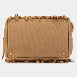 مملوكة مسبقًا حقيبة ساتشل برادا كانفاس بني بشرابات كانابا