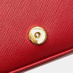 مملوكة مسبقًا حقيبة كروس بودي سلسلة سافيانو حمراء من برادا