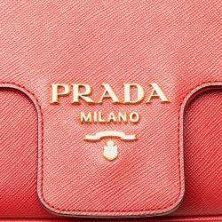 مملوكة مسبقًا حقيبة كروس بودي سلسلة سافيانو حمراء من برادا