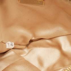 مملوكة مسبقًا Prada Triangle Gold Crystal Studded Satin Shoulder Bag