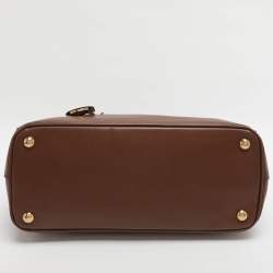 مملوكة مسبقًا حقيبة يد برادا "غاليريا" صغيرة سحاب مزدوج جلد سافيانو أسود