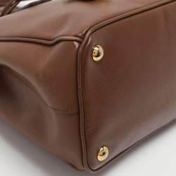 مملوكة مسبقًا حقيبة يد برادا "غاليريا" صغيرة سحاب مزدوج جلد سافيانو أسود