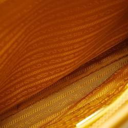 Pre Owned Prada Parabole Yellow Saffiano Leather Tote