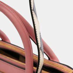 Pre Owned حقيبة برادا باراديجم مقلّمة جلد عجل سافيانوا باللون الور دي المدينة