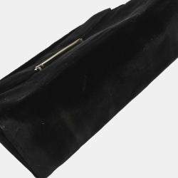 Pre Owned Prada Black Velvet Handbag