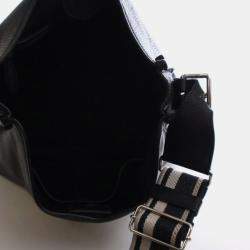 Pre Owned Prada Medium Vitello Daino Black Crossbody Bag