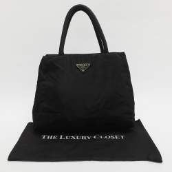 Pre Owned Prada Black Nylon Tote