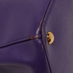 مملوكة مسبقًا حقيبة يد برادا سحاب مزدوج كبيرة جلد سافيانوا 