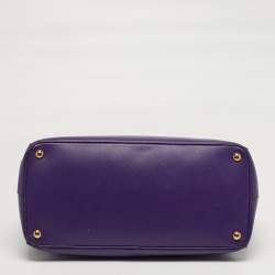 مملوكة مسبقًا حقيبة يد برادا سحاب مزدوج كبيرة جلد سافيانوا 