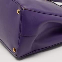 مملوكة مسبقًا حقيبة يد برادا سحاب مزدوج كبيرة جلد سافيانوا 