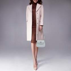 Pre Owned Prada Cleo Mini Grey Spazzolato Leather Shoulder Bag