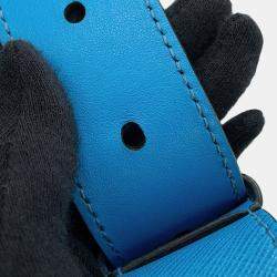 مملوكة مسبقًا Prada Saffiano Leather 2Way Handbag Blue Leather