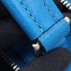 مملوكة مسبقًا Prada Saffiano Leather 2Way Handbag Blue Leather