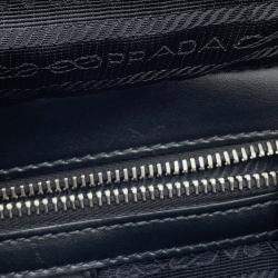 مملوكة مسبقًا Prada Saffiano Leather 2Way Handbag Blue Leather