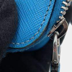 مملوكة مسبقًا Prada Saffiano Leather 2Way Handbag Blue Leather