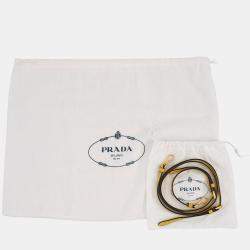 مملوكة مسبقًا حقيبة برادا دويت حقيبتين في واحدة جلد سافيانو أصفر عجل