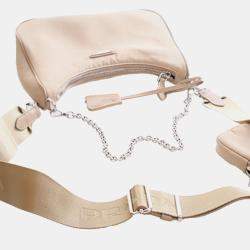 Pre Owned Prada Brown Re Nylon Re Edition 2005 Satchel
