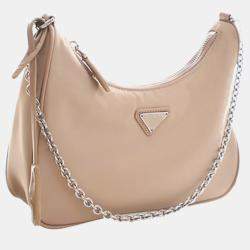 Pre Owned Prada Brown Re Nylon Re Edition 2005 Satchel