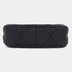 Pre Owned Prada Black Re-Nylon Tessuto Quilted Shoulder Bag