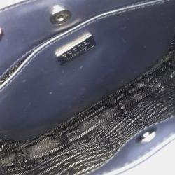Pre Owned Prada Navy Blue Leather Cleo Hobo Bag