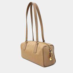 Pre Owned Prada Beige Nylon Re-Nylon Shoulder Bag