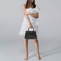 Pre Owned حقيبة برادا يد جلد غوفري أسود ناعمة