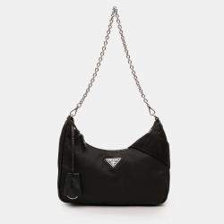 مملوكة مسبقًا Prada Black Tessuto Re Edition 2005 Satchel